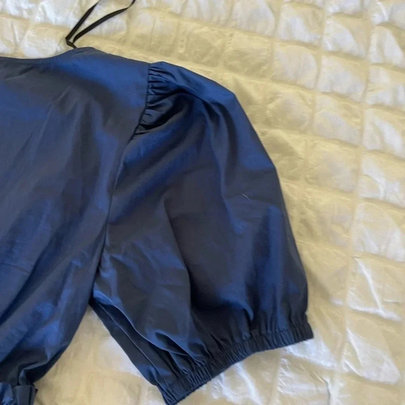 EUC Lulu's Deep Blue Puff Sleeve Dress - Picture 12 of 14